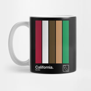 California State Flag  // Original Minimalist Artwork Poster Design Mug